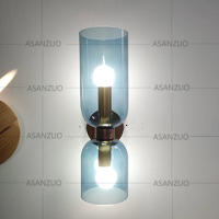 Lámpara De Pared LED Nórdica Tricolor Vidrio Dormitorio Lámpara De Noche Sala De Estar Pasillo Foyer Creativa Sconce Iluminación Fixación - details 6