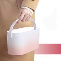 Organizador De Maquillaje Portátil Con Luz LED Y Espejo Toque Caja De Almacenamiento Para Cosméticos Organizador De Viaje - details 3