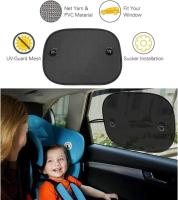 Parasol de Coche,Parasol Coche Bebe, 2Pcs Parasol de Coche Bebe Ventana Lateral, Tela Malla Doble Nailon y PV para Proteger del Sol a Bebés y Mascotas, Bloqueo de Rayos UV Nocivos(44x36cm) - details 1