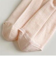 Calcetines De Mujer Color Sólido Primavera Verano Malla Hueca Calcetines Largos Respirables Casual Blancos Delgados Cómodos - details 8