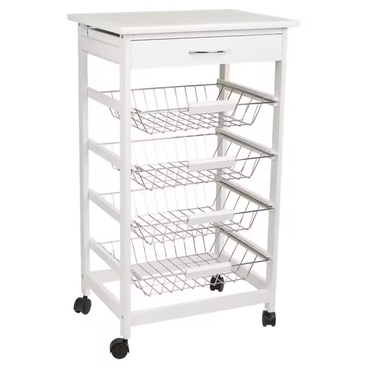 WANDERLUST DECO Carro de Cocina de Madera Resistente 47x37x82h Cm - 1
