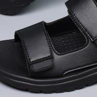 Zapatillas De Hombre Para Exterior En Cuero Ligero Flip-flops Verano Casual Playa Sandalias Hombre Plataforma Antideslizante Cómodas Clásicas - details 3