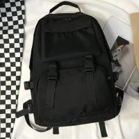 Mochila Estudiantil Negra De Gran Capacidad Estilo Harajuku Casual Para Hombres Y Mujeres Mochila Unisex De Calle Alta Ruta Bolsa De Viaje - details 15