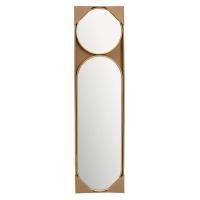 MIRAMAX-Set 2 espejos pared para vestidor marco dorado. redondo 21cm y un espejo ovalado 62cm x21cm  ideales para combinar en cualquier estancia de la casa. - details 1