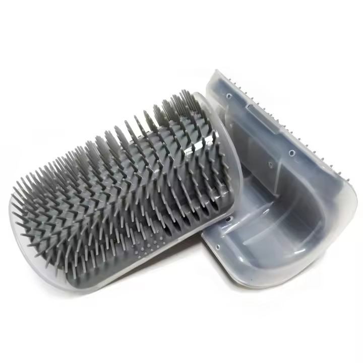 Paquete de 2 cepillos de aseo suaves con masaje en las esquinas de hierba gatera, herramientas de cepillo de aseo para gatos y perros largos y cortos - 1