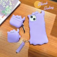 Funda De Silicona Para Airpods 1 2 3 4 Con Dibujos Animados Y Efecto 3D De Fantasma Cubierta Protectora Para Auriculares Inalámbricos Con Estuche De Carga Y Pluma - details 2