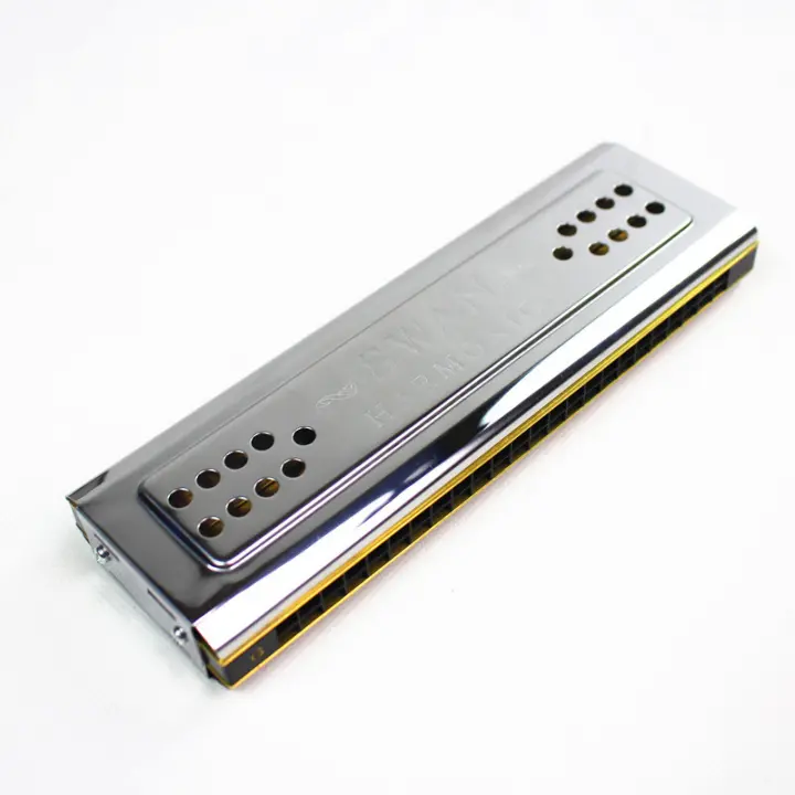 Harmonica De Cisne Doble Tremolo En Clave C Y G Con 24 Agujeros Arpa De Bocina Instrumento De Viento De Madera Y Acero Inoxidable - 1