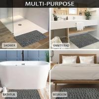 Alfombra De Baño De Memoria Espuma 1pc Absorbente Y Antideslizante De Velours Coral Alfombrilla De Piso Para Baño Secado Rápido Y Lavable En Máquina - details 2