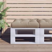 vidaXL Cojín para sofá de palets de tela 58x58x10 cm en color Beige/Gris/Taupé y más | acolchados duraderos para sofás de jardín terraza exterior - details 2