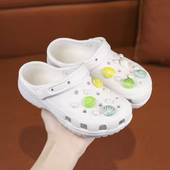 Sandalias De Verano Para Niños Con Agujeros Zapatos Suaves Antideslizantes Diseño Cartoon DIY Para Niños Y Niñas Tallas Para Edades 4-6 Años - 1