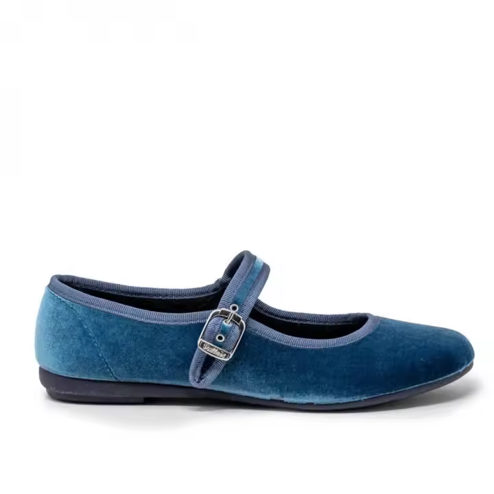 VULLADI 5409-032 Zapatillas de lona mujer 30377 XL MERCEDES TERCIOPELO PETROLEO - 1