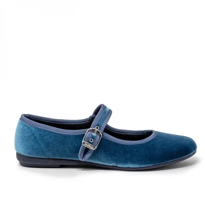 VULLADI 5409-032 Zapatillas de lona mujer 30377 XL MERCEDES TERCIOPELO PETROLEO - 1