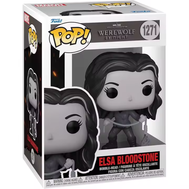 MARVEL - Funko Pop -  Werewolf by Night - Elsa Bloodstone with Ravensclaw - Figura de Vinilo -  Coleccionable - Idea de Regalo - Juguetes para Niños y Adultos - TV Fans - Recomendado para mayores de 3 años - 1