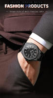 Reloj De Cuarzo De Lujo Para Hombre BINBOND Estilo Casual Grande Dial Acero Inoxidable Calendario Reloj De Pulsera Clásico Para Hombre Resistente Al Agua Manos Luminosas - details 1