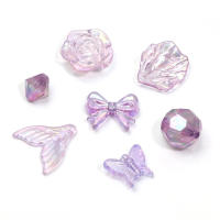Talares De Acrílico Morado 20g Para DIY Joyería Pulseras Collares Cadenas De Llaves Accesorios Forma Corazón 10mm - details 0