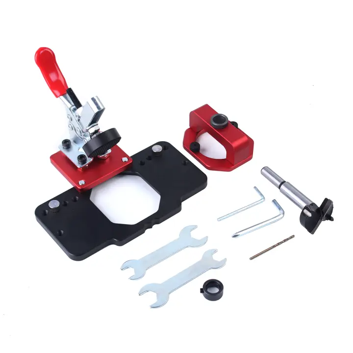 Kit De Guía Para Huecos Ocultos 35mm Herramienta De Perforación De Madera De Aleación De Aluminio Plantilla De Punzón Localizador De Huecos Para Carpintería - 1