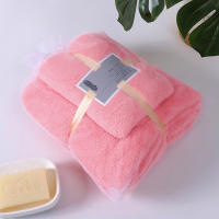 Juego De 2 Toallas De Baño Super Suaves Y Altamente Absorbentes De Velocidad Rápida Coral Velvet Para Adultos Uso En Hotel Y Spa - details 3