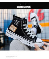 Zapatillas De Lona Vulcánicas Clásicas Para Hombres Y Mujeres Con Plataforma Alta Y Punta Abierta Moda Transpirable Y Cómodas Deportivas Coreanas - details 2