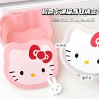 Caja De Almacenamiento Kawaii Sanrio Hello Kitty Para Niñas Y Estudiantes Organizador Anime Transparente De Animación Derivados - details 0