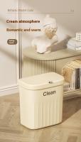 Bandeja De Cocina Pared Montada Con Tapa Cesta De Basura Para Armario Baño Sótano 8.5/12L Recipiente De Residuos Ecológico - details 7