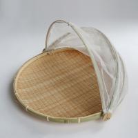 Cesta De Alimentos De Bambú Para Picnic Cubierta Malla Antipolvo Almacenamiento Ecológico Para Verduras Frutas Pan - details 9