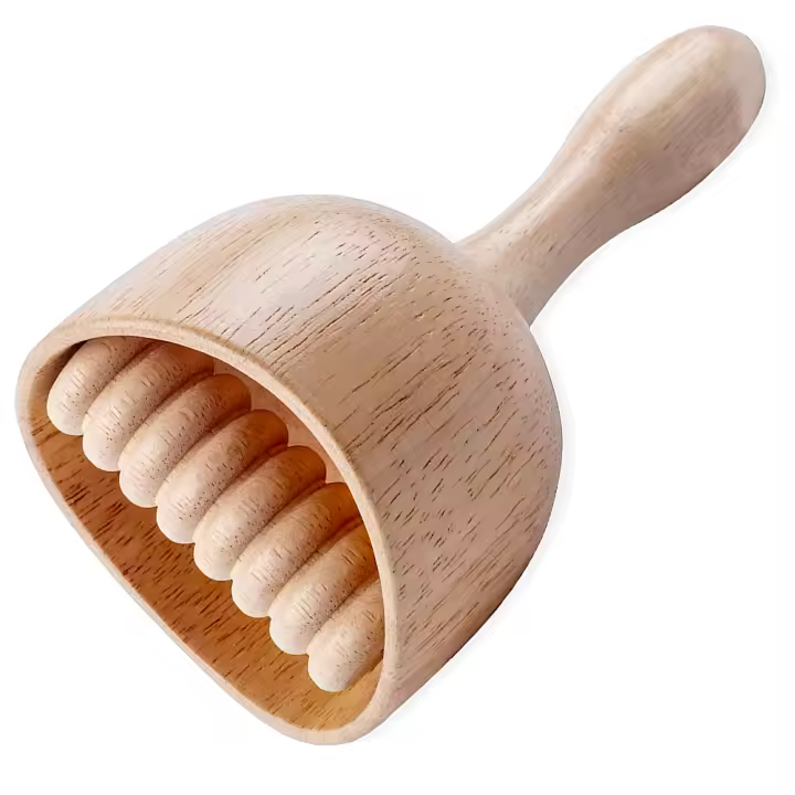 Copa De Madera Sueca Portátil Con Rodillos Masajeador De Terapia De Masaje Para Drenaje Linfático Y Modelado Corporal Herramienta Anti-Cellulitis - 1