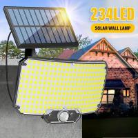 Lámpara Solar Exterior Con Sensor De Movimiento 234LED Luz De Seguridad Impermeable Para Jardín Y Garage Modos Múltiples Luz De Pared Solar Moderna - details 0