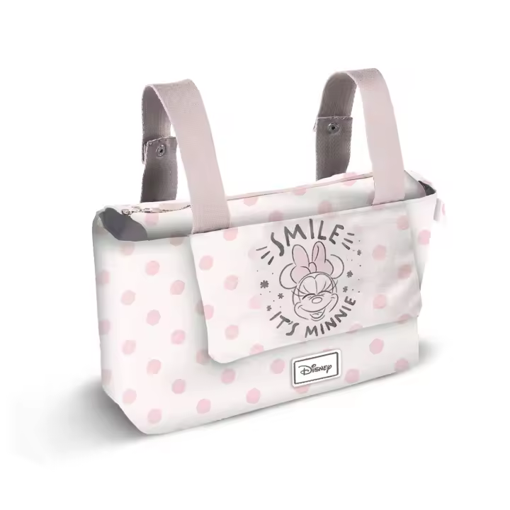 Disney Minnie Mouse Dear Bolso Organizador Carro Bebé Hamper Mommy, Salmón - 1