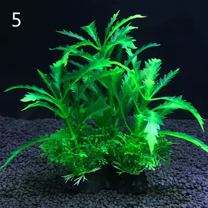Plantas Artificiales Para Acuario 12 Tipos Decoración De Agua Maleza Ornamento Para Tanque De Peces Hierba Decorativa De 14cm - 1