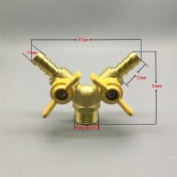 Adaptador De Conector De Tubo De Bola De Apagado Tipo Y De Latón Para Combustible Gas Agua Aceite Aire 6/8/10mm Barb De Goma - details 6