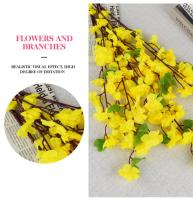Rama De Cerezo De Seda Artificial Flor De Durazno Para Decoración De Habitaciones Hoteles Accesorios De Fiesta Y Eventos En Rojo Blanco Rosa Amarillo Y Morado - details 2