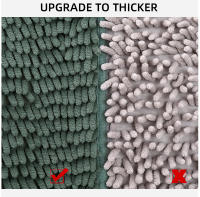 Alfombra De Baño Antideslizante Con Suelo De PVC Pelo Largo Y Grueso Alfombrilla De Baño Tejida Secado Rápido Duradero 0.79 Pulgadas - details 7