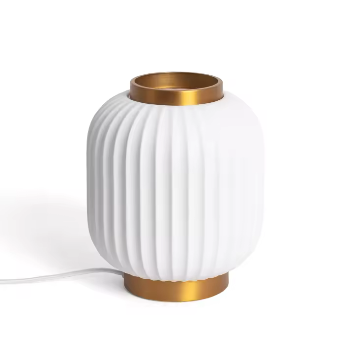 Ledkia Lámpara de Mesa de Porcelana Irazu Jeko Blanco - 1