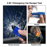Martillo De Seguridad Para Coche Mini Multi-Funcional Con Rescate Para Romper Vidrio Herramienta De Evacuación Emergente Para Ventanas - details 7