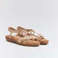 Paloma Wang sandalias doradas mujer con mini cuñas con la plantilla acolchada con tiras trasera elásticas - details 24