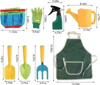 Herramientas de jardinería para niños, Juego de Jardín para niños con Regadera, Guantes, Rake, shovel, Kit de herramientas de Jardín Para Gift Infantil para Bebé escolar - details 0