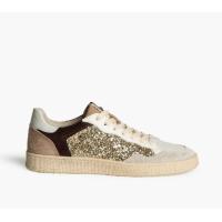 Lyla Wang Zapatillas doradas para mujer con lentejuelas y suela de goma Corina - details 5