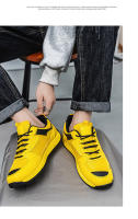 Zapatos Deportivos Amarillos Para Hombre Zapatillas De Caminar Transpirables Con Malla Antideslizantes Y Cómodas Para Correr - details 6