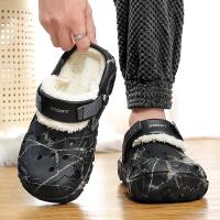 Zapatillas De Invierno Para Hombre Confortables Y Cálidas De Peluche Suave Zapatos De Casa EVA Sandalias Casuales Exteriores Clogs De Tela De Algodón - details 10