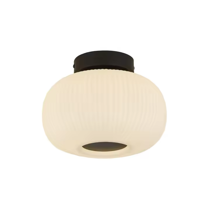 Lámpara de techo Modern Lumina Steel White Black Glass 1 Luz E27 - 1