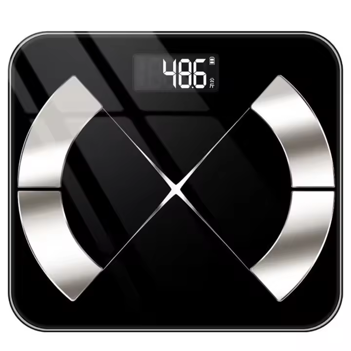 Bascula de baño,Báscula Electrónica Bluetooth Inteligente Para Humanos Recargable Medidor De Grasa Y Peso Para El Hogar Material De Acero Inoxidable - 1