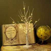 Árbol De Birka Con 24 Luces LED Regulables Y Pilas Incluidas Para Decoración De Navidad Actividades Al Aire Libre Fiesta Dormitorio Luz De Árbol - details 5