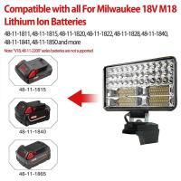 Luz LED Portátil Para Batería Milwaukee 18V 8In Luz De Trabajo Sin Cable Para Exterior Pesca Emergencia Herramienta Manuales - details 4