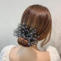 Accesorio De Pelo Elegante Con Polka Dot Y Lazo Trenzado Para Mujeres Retro Flor DIY Herramienta De Peinado Barretta De Cashmere Para Niños - details 8