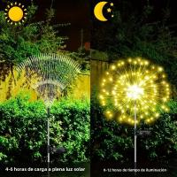 Luces De Fuego Solar Para Jardín Impermeables Con Modos De Iluminación Luz De Hadas Para Decoración De Courtyard Navidad Boda - details 2