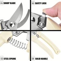 Tijeras De Podar De Acero Inoxidable Multifuncional Para Recolección De Frutas Y Jardinería Herramienta De Grafting De Flores - details 2
