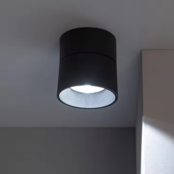Ledkia Aplique LED 30W de Aluminio Circular Negro New Onuba ILUZZIA - 1