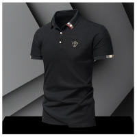 Camisa POLO Para Hombre De Verano Seda De Hielo Secado Rápido Manga Corta Color Sólido Ajuste Suelto Collar De Negocios Top Transpirable - details 15