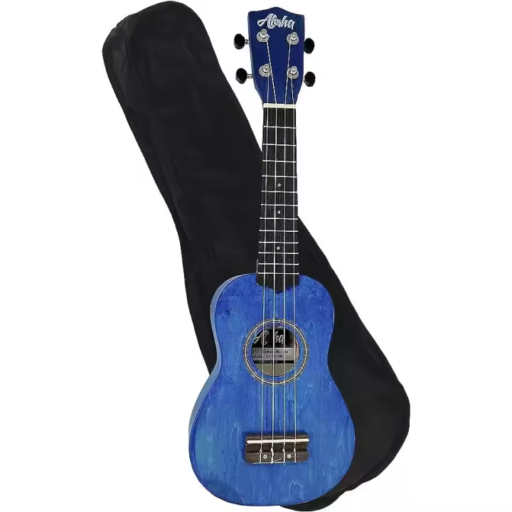 ukelele soprano azul  New Brand Aloha Uk-250BL con funda - 1