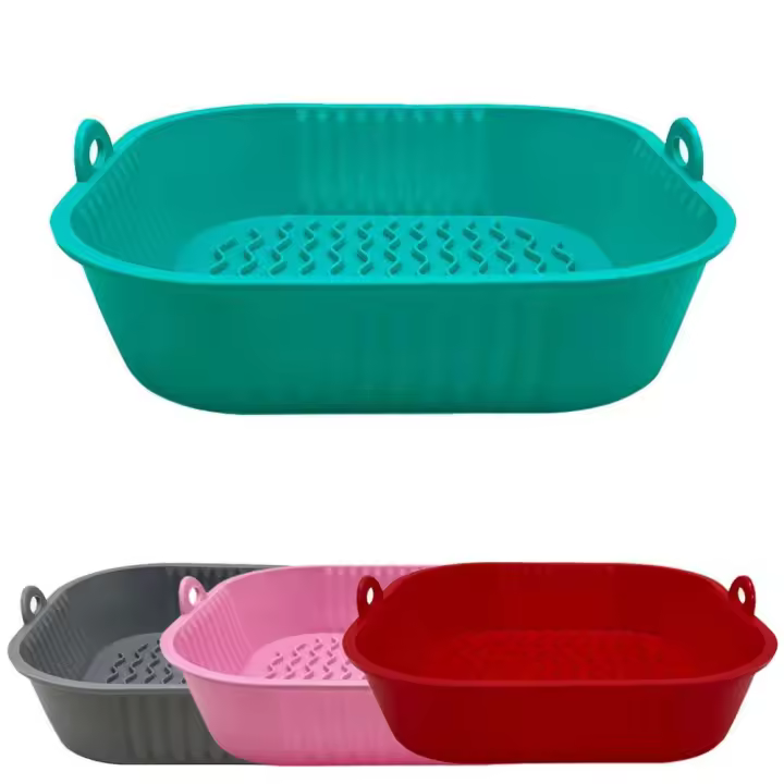 Caja de silicona para freidora de Aire, Molde reutilizable para Horno, cesta para Cocina - 1